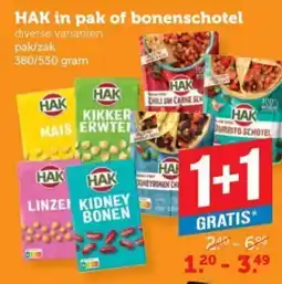Coop HAK in pak of bonenschotel aanbieding