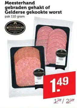 Coop Meesterhand gebraden gehakt of Gelderse gekookte worst aanbieding