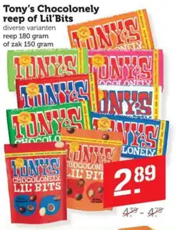 Coop Tony's Chocolonely reep of Lil'Bits aanbieding