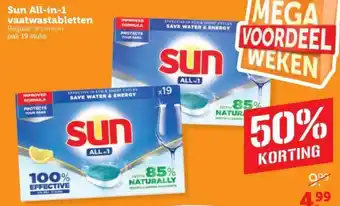 Coop Sun All-in-1 vaatwastabletten aanbieding