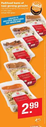 Coop Padifood bami of nasi goreng gerecht aanbieding
