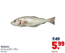 Makro Schelvis Sortering 500-700 g Per kilo aanbieding