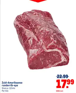 Makro Zuid-Amerikaanse runderrib-eye aanbieding