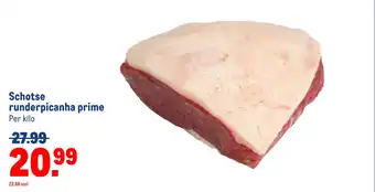 Makro Schotse runderpicanha prime aanbieding
