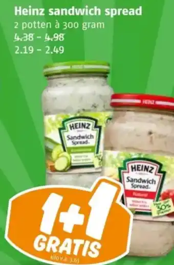 Poiesz Heinz sandwich spread aanbieding