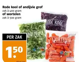 Poiesz Rode kool of andijvie grof of wortelen aanbieding