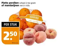 Poiesz Platte perziken of mandarijnen aanbieding