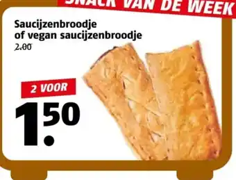 Poiesz Saucijzenbroodje of vegan saucijzenbroodje aanbieding