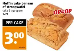 Poiesz Muffin cake banaan of stroopwafel aanbieding