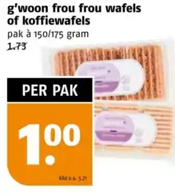 Poiesz g'woon frou frou wafels of koffiewafels aanbieding