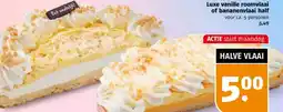 Poiesz Luxe vanille roomvlaai of bananenvlaai half aanbieding