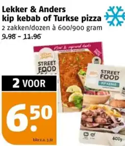 Poiesz Lekker & Anders kip kebab of Turkse pizza aanbieding