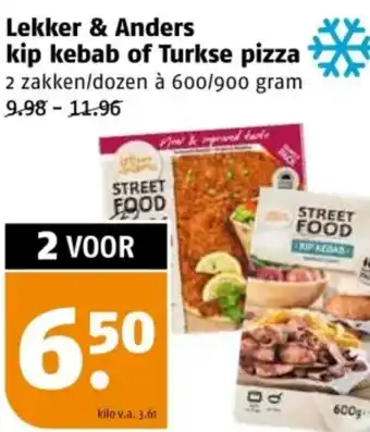 Poiesz Lekker & Anders kip kebab of Turkse pizza aanbieding
