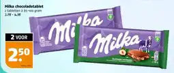 Poiesz Milka chocoladetablet aanbieding