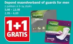 Poiesz Depend maandverband of guards for men aanbieding