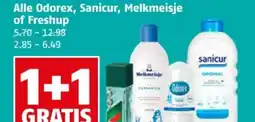 Poiesz Alle Odorex, Sanicur, Melkmeisje of Freshup aanbieding