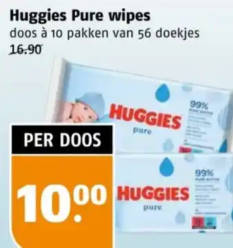 Poiesz Huggies Pure wipes aanbieding