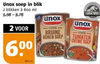 Poiesz Unox soep in blik aanbieding