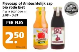 Poiesz Flevosap of Ambachtelijk sap bio rode biet aanbieding