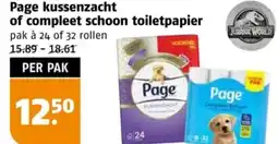 Poiesz Page kussenzacht of compleet schoon toiletpapier aanbieding