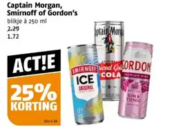 Poiesz Captain Morgan, Smirnoff of Gordon's aanbieding