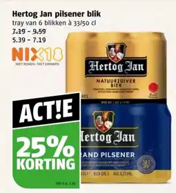 Poiesz Hertog Jan pilsener blik aanbieding