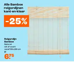 Kwantum Alle Bamboe rolgordijnen kant en klaar aanbieding