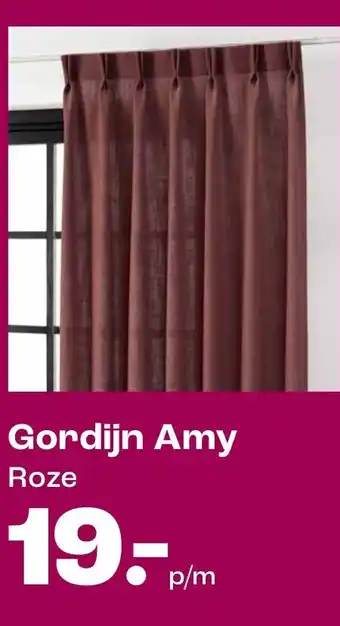 Kwantum Gordijn Amy Roze aanbieding
