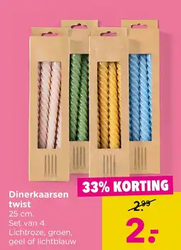 Xenos Dinerkaarsen twist aanbieding