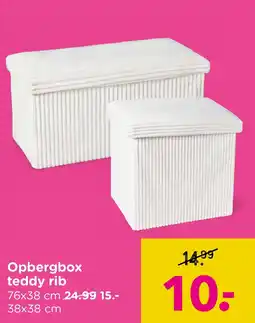 Xenos Opbergbox teddy rib aanbieding