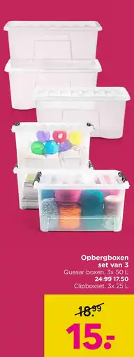 Xenos Opbergboxen set van 3 aanbieding