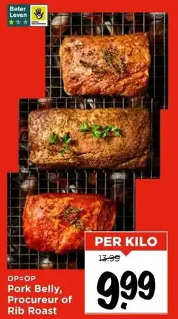 Vomar Voordeelmarkt Pork Belly, Procureur of Rib Roast aanbieding