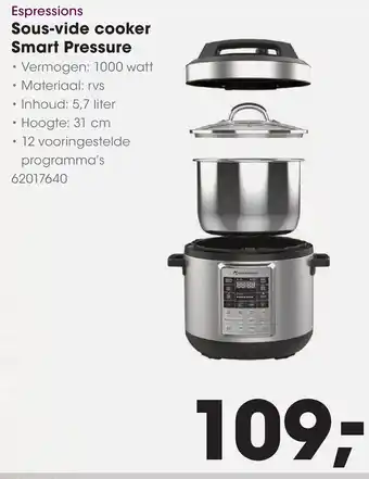 HANOS Sous-vide cooker Smart Pressure aanbieding