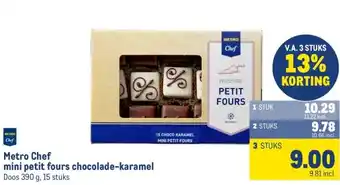 Makro Metro Chef mini petit fours chocolade-karamel aanbieding