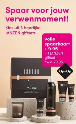 DA volle spaarkaart +9.95 = 1 JANZEN giftset t.w.v. 29.95 aanbieding