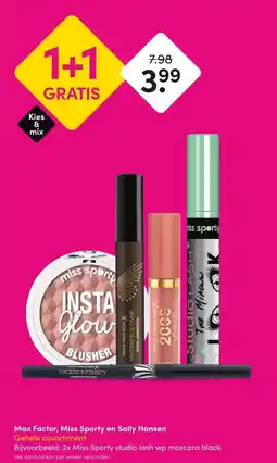 DA Max Factor, Miss Sporty en Sally Hansen aanbieding
