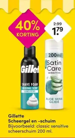DA Gillette Scheergel en -schuim aanbieding