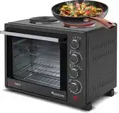 Bol.com TurboTronic EV35TS Vrijstaande Oven – Dubbele Kookzone – 35L – Zwart aanbieding
