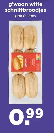 De Boerenschuur G'woon witte schnittbroodjes aanbieding