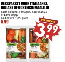 De Boerenschuur Verspakket voor italiaanse, indiase of oosterse maaltijd aanbieding