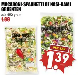 De Boerenschuur Macaroni spaghetti of nasi bami groenten aanbieding