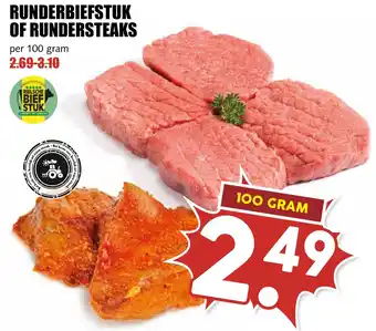 De Boerenschuur Runderbiefstuk of rundersteaks aanbieding