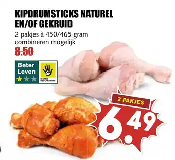 De Boerenschuur Kipdrumsticks naturel en of gekruid aanbieding