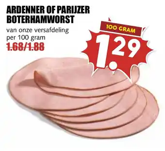 De Boerenschuur Ardenner of parijzer boterhamworst aanbieding