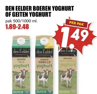 De Boerenschuur Den eelder boeren yoghurt aanbieding
