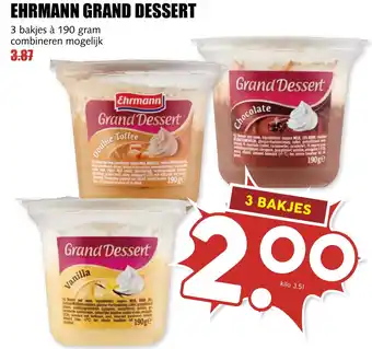 De Boerenschuur Ehrmann grand dessert aanbieding