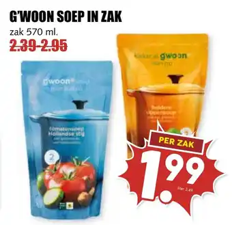De Boerenschuur G'woon soep in zak aanbieding