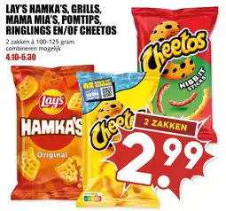 De Boerenschuur Lay's hamka's, grills, mama mia's, pomtips, ringlings en of cheetos aanbieding