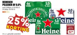 De Boerenschuur Heineken pilsener of 0.0% aanbieding