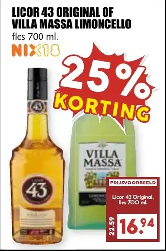 De Boerenschuur Licor 43 original of villa massa limoncello aanbieding